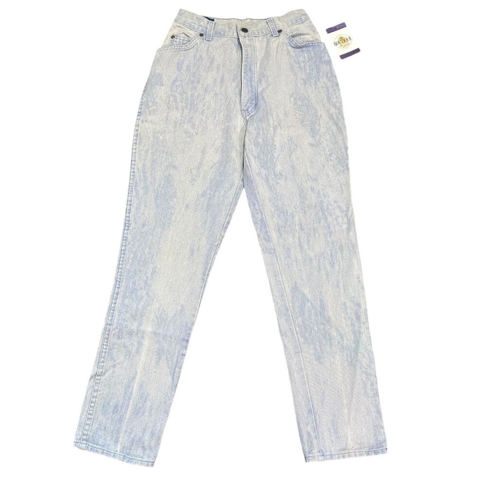 Vintage Smacs Womens 9 Acid Wash High Waisted Straight Leg Denim Jeans USA Made